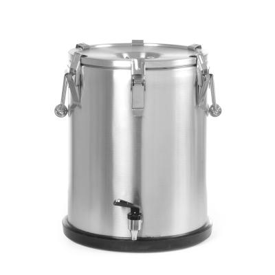 Izolovaný přenosný kontejner – se závitníkem, HENDI, Profi Line, 25L, Stříbrná, ⌀330x(H)430mm | 710234
